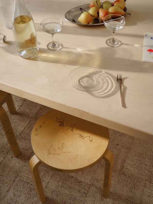 Artek Aalto stool 60, Artek + Moomin, Celebration | Finnish Design