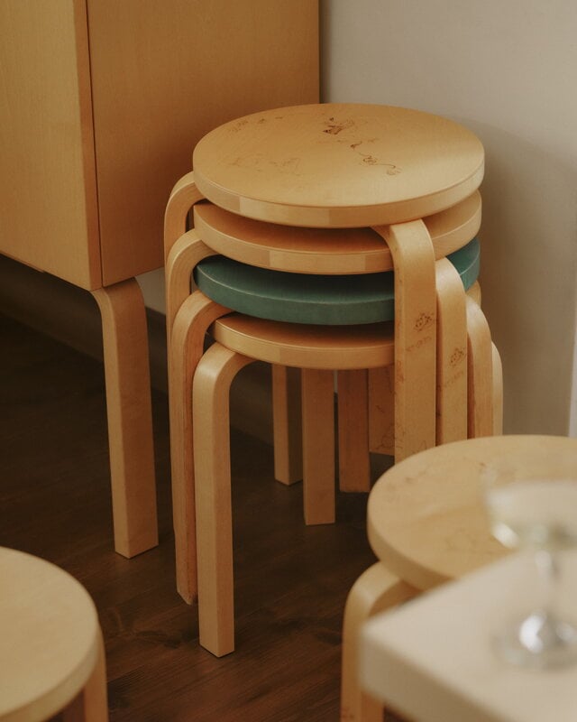 Artek Aalto stool 60, Artek + Moomin, Celebration | Finnish Design