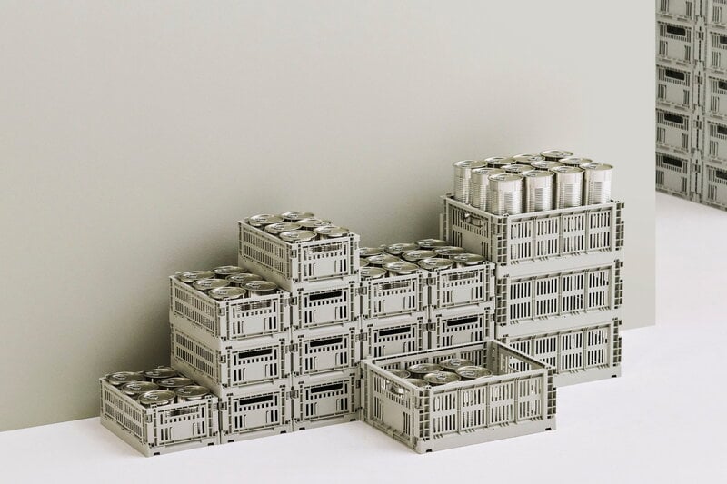 HAY Colour Crate, XL, recycled plastic, grey | Finnish Design Shop
