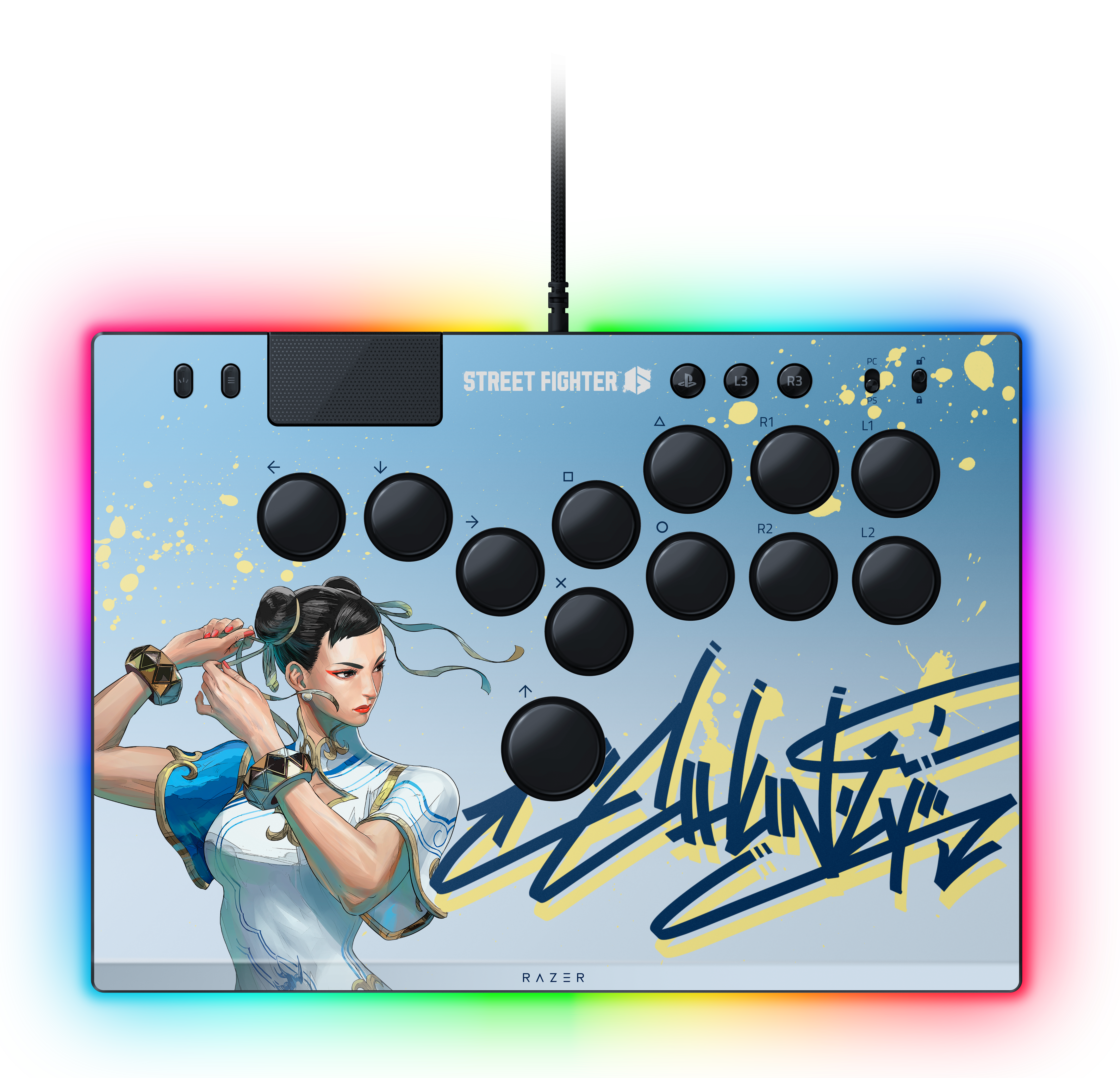 Razer Kitsune All-Button Optical Arcade Controller SF6 Chun-Li