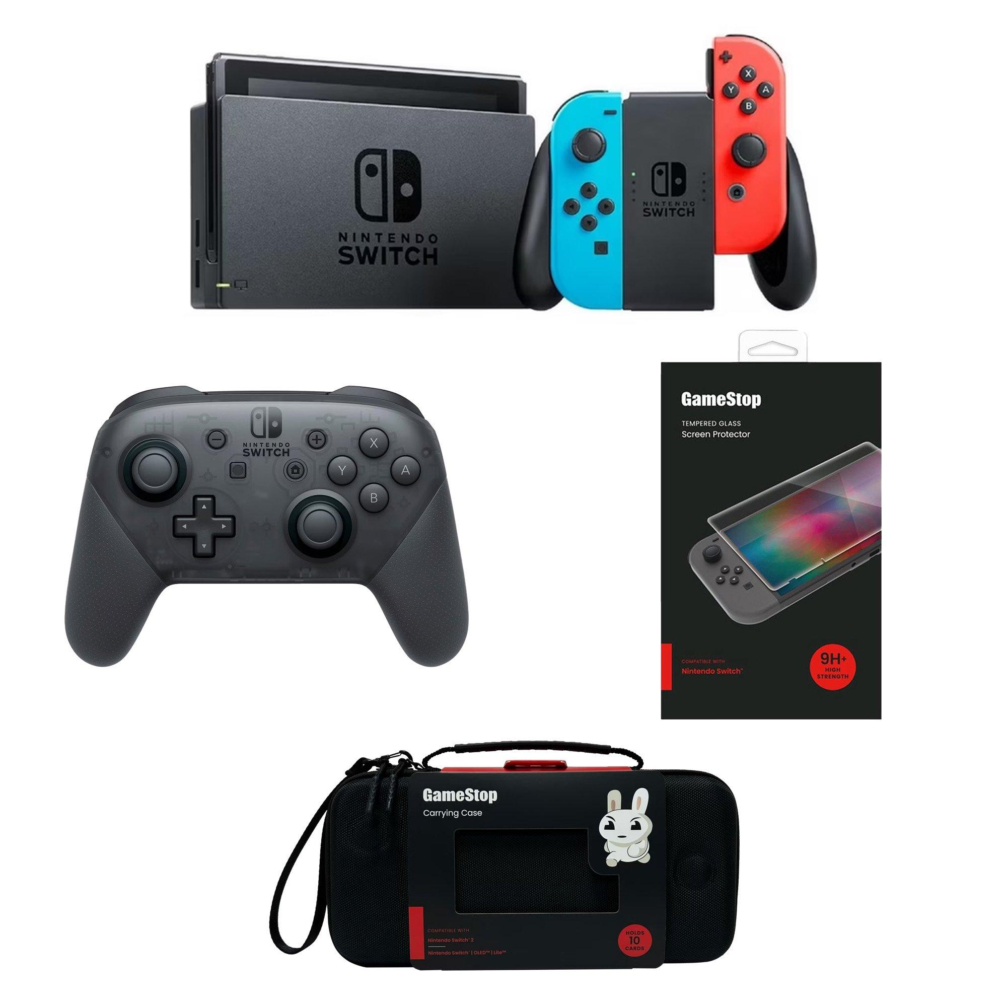 Nintendo Switch Refurbished Console, Pro Controller, Carrying Case