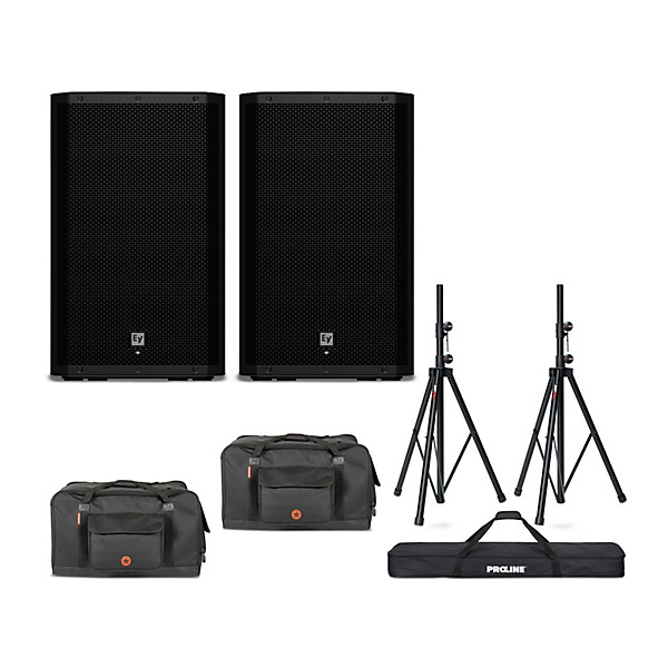 Electro-Voice ZLX-12P G2 1,000W Powered Speaker Pair With Bags and