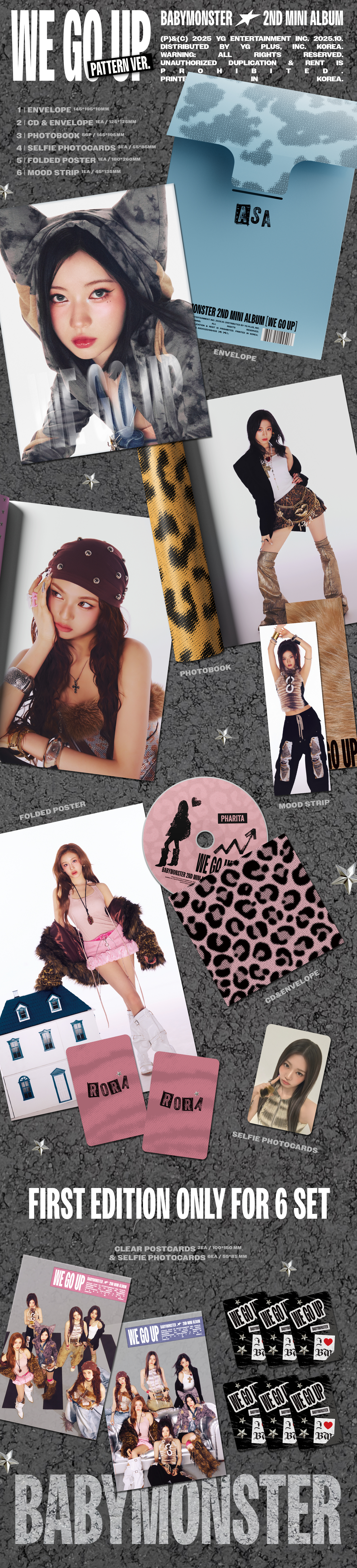 ktown4u.com : BABYMONSTER - 2nd MINI ALBUM [WE GO UP] PATTERN Ver