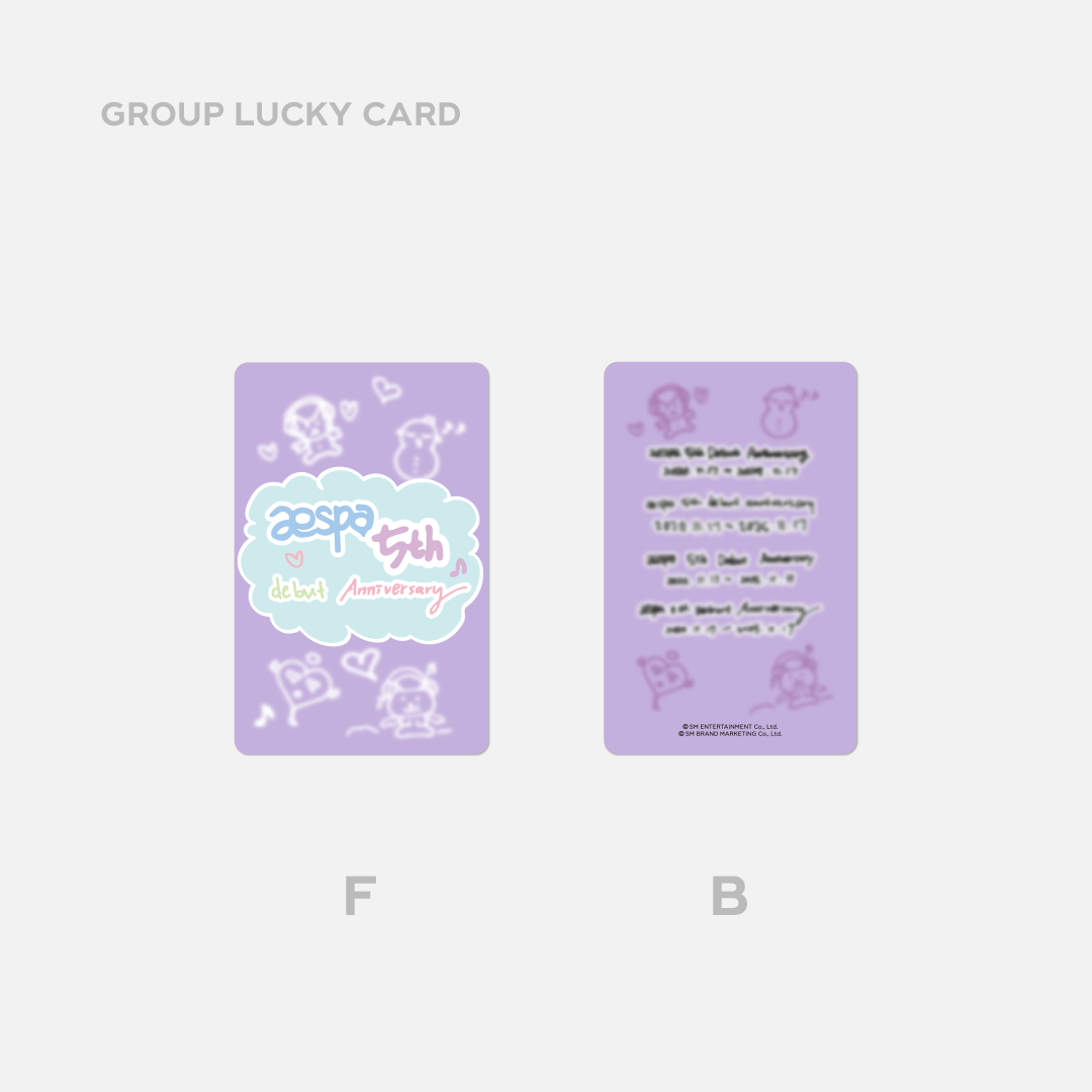 jp.ktown4u.com : aespa - [5TH ANNIVERSARY MD] LUCKY CARD SET
