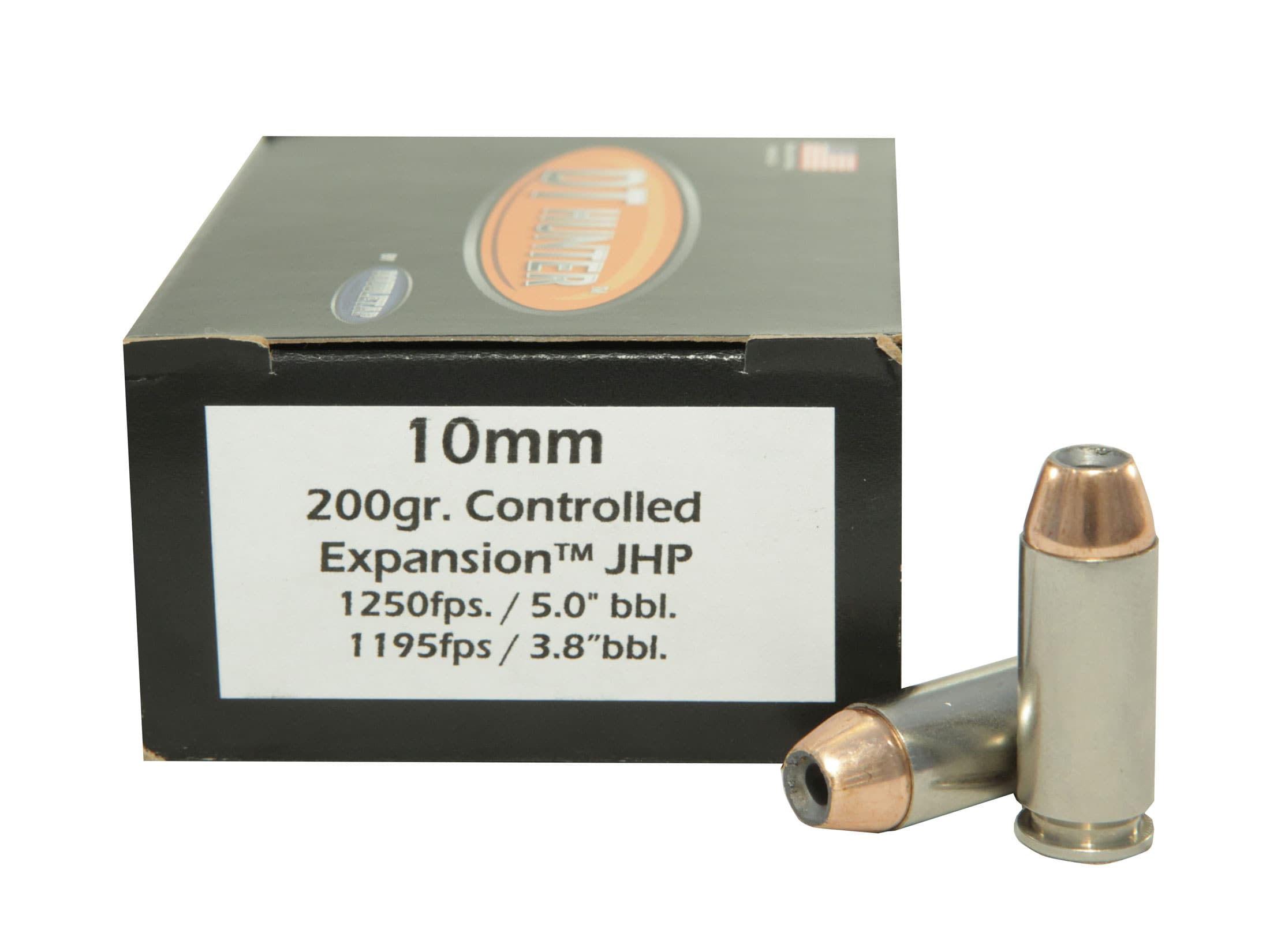DoubleTap 10mm Auto Ammo 200 Grain Nosler Jacketed Hollow Point