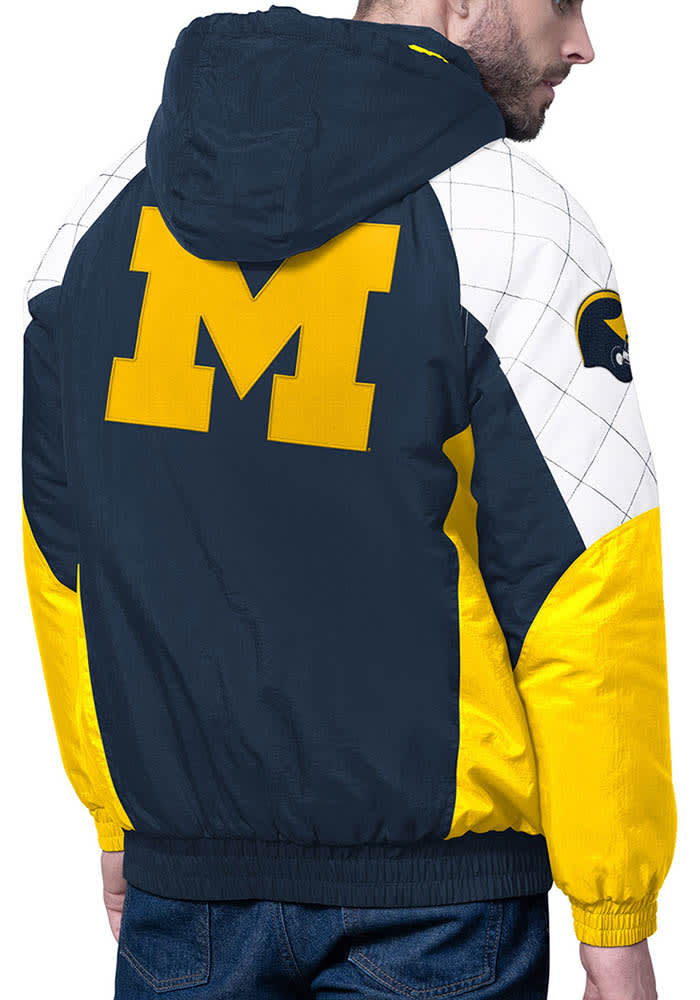 Starter Michigan Wolverines Mens BLUE All Time Pro Full