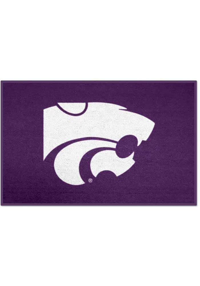 K-State Wildcats PURPLE Powercat Logo Interior Rug - 9657826