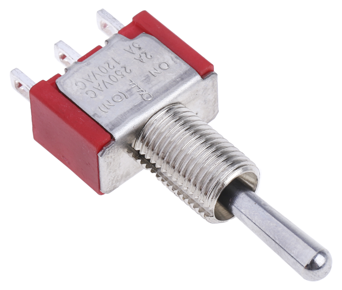 RS PRO トグルスイッチ, On-Off-(On), SPDT, 5 A @ 250 V ac, パネル