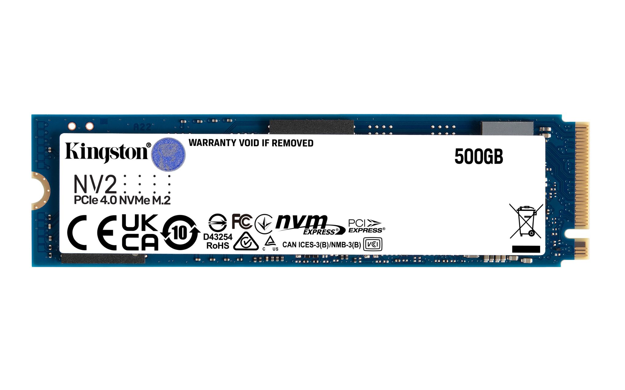 SNV2S/500G | Kingston SSD NV2 M.2 (2280) 内側 500 GB | RS