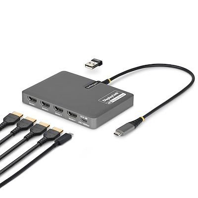USB-Cディスプレイアダプター／4画面／4K60Hz HDMI／140W USB PD