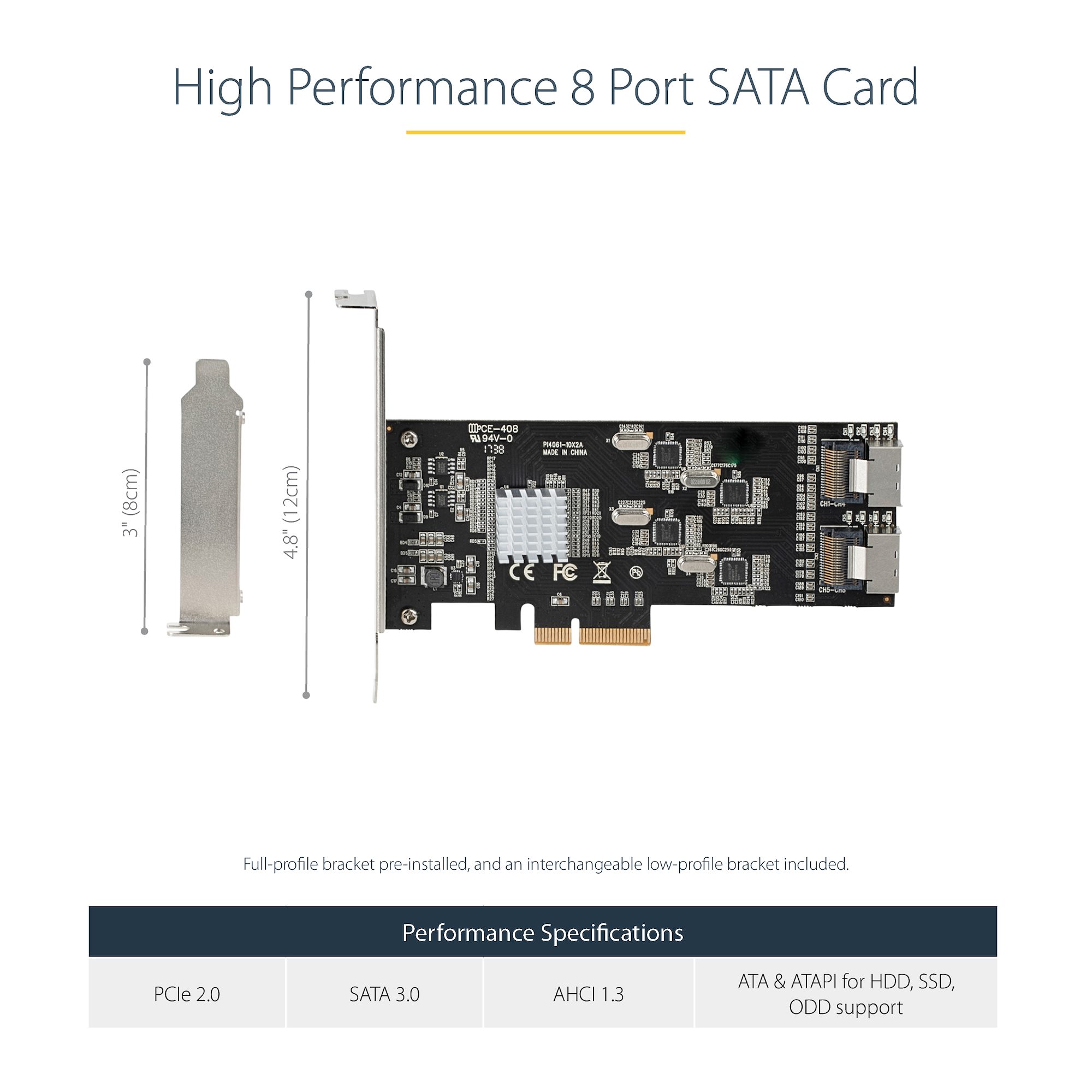 SATA 8ポート増設 PCI Expressインターフェースカード／PCI - SATA変換