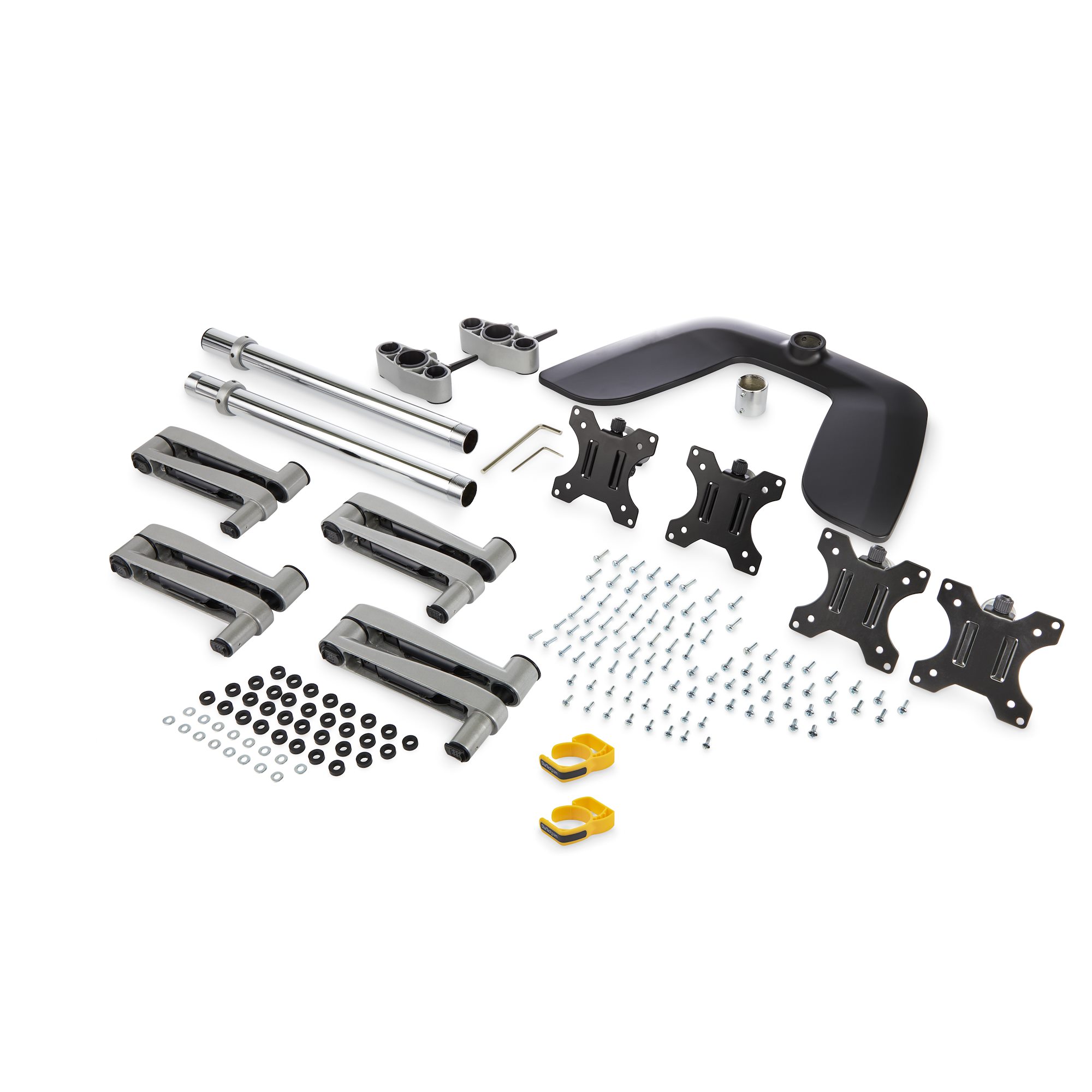 モニタースタンド／置き型／4画面（2x2）／最大32インチ／耐荷重各8kg