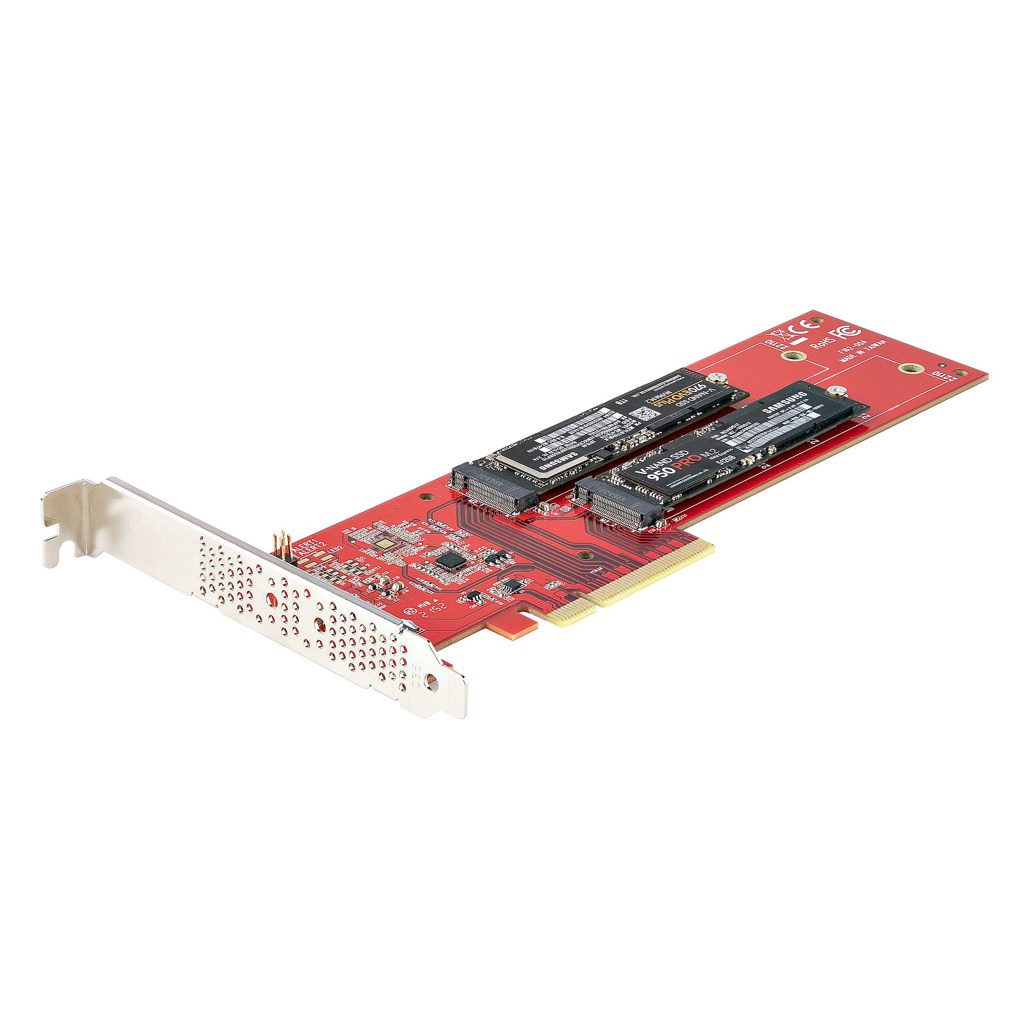 PCI Express拡張カード／PCIe x8／2x M.2 PCIe SSD／NVMe AHCI／7.8