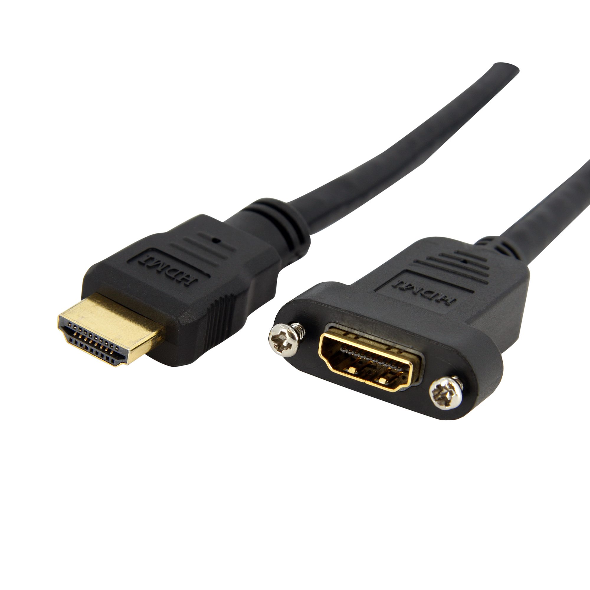HDMI 1.4 ケーブル／91cm／4K30Hz／パネルマウント型コネクター／3D