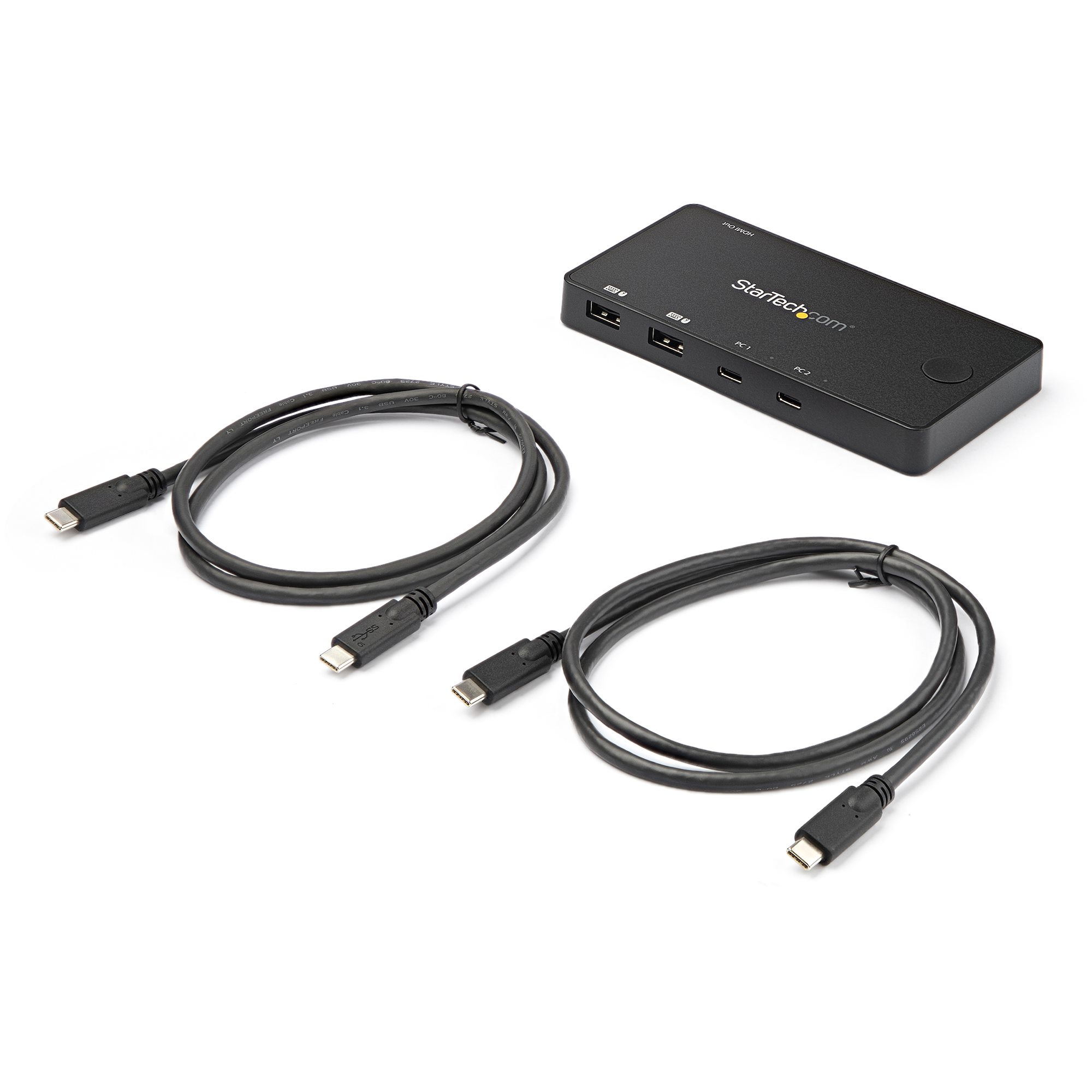 USB-Cパソコン対応2ポートKVMスイッチ 4K60Hz HDMI コンパクトUSB Type