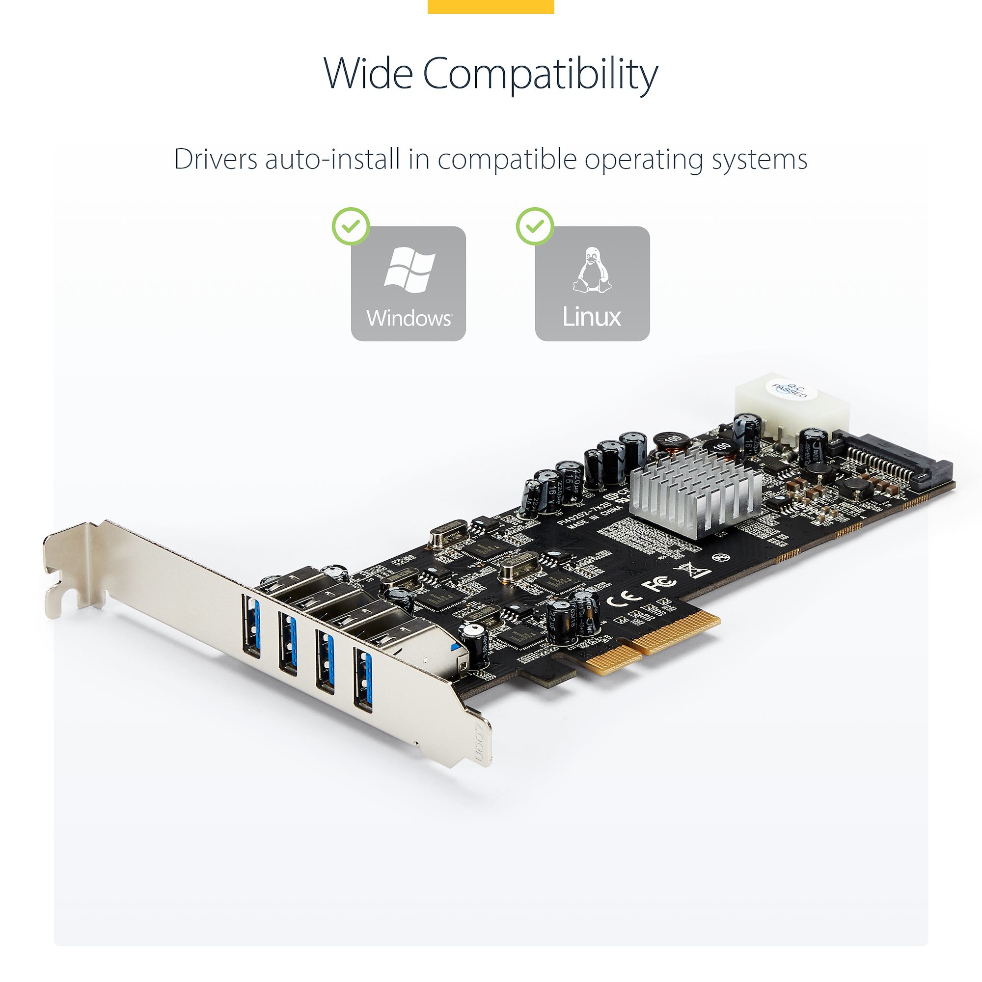 USB 3.0 4ポート増設PCI Expressインターフェースカード 4個の専用