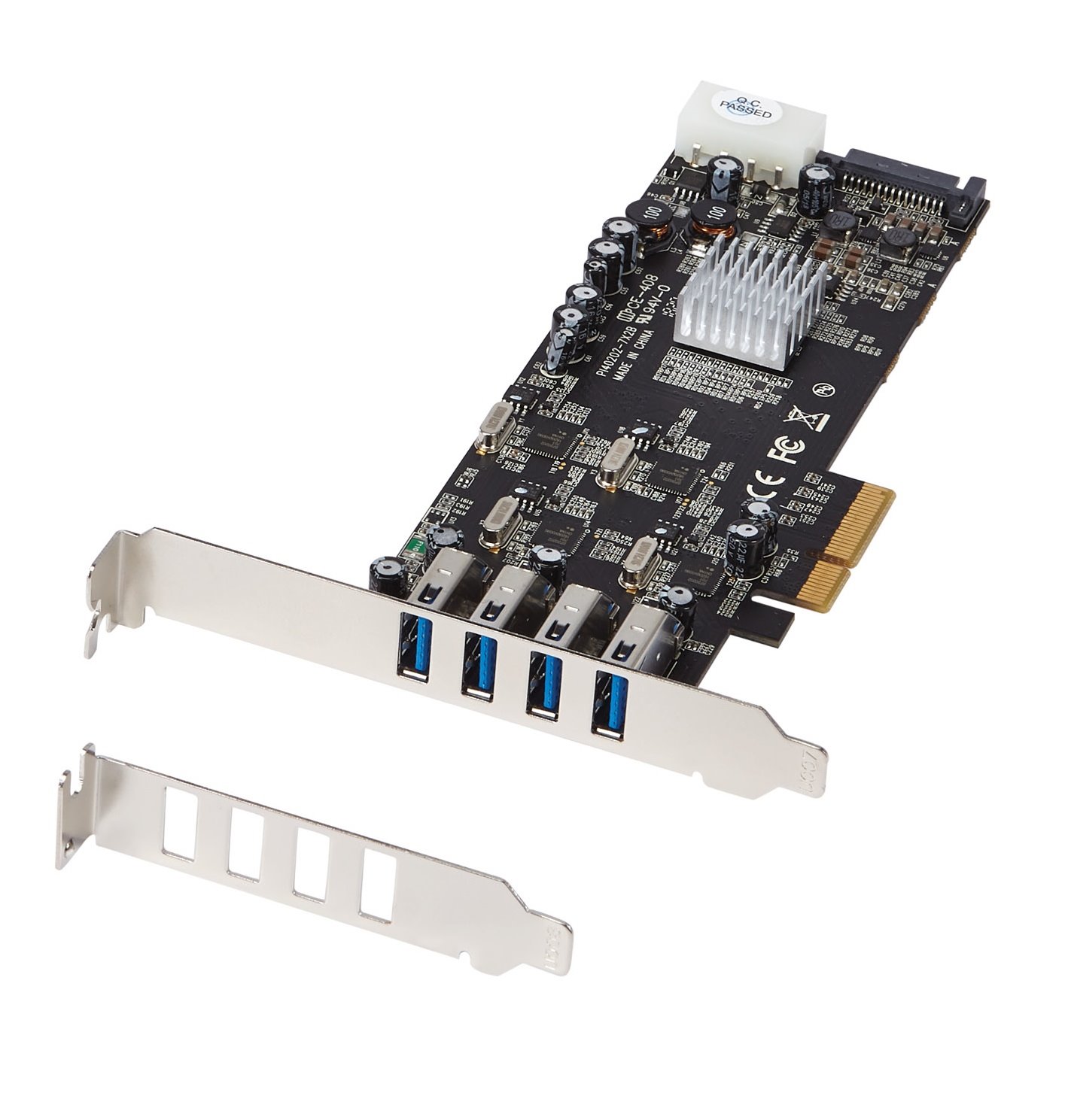 4 Port USB 3.0 PCIe Card w/ 4 Dedicated 5Gbps Channels (USB 3.2