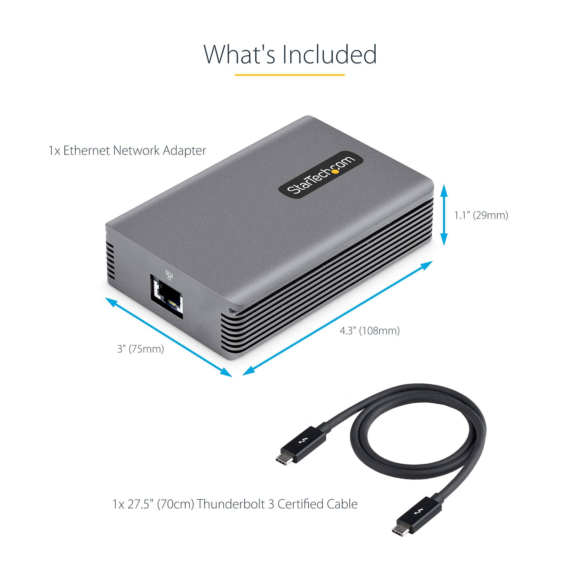 Thunderbolt 3 to Ethernet Adapter, 10GbE - Multi-Gigabit