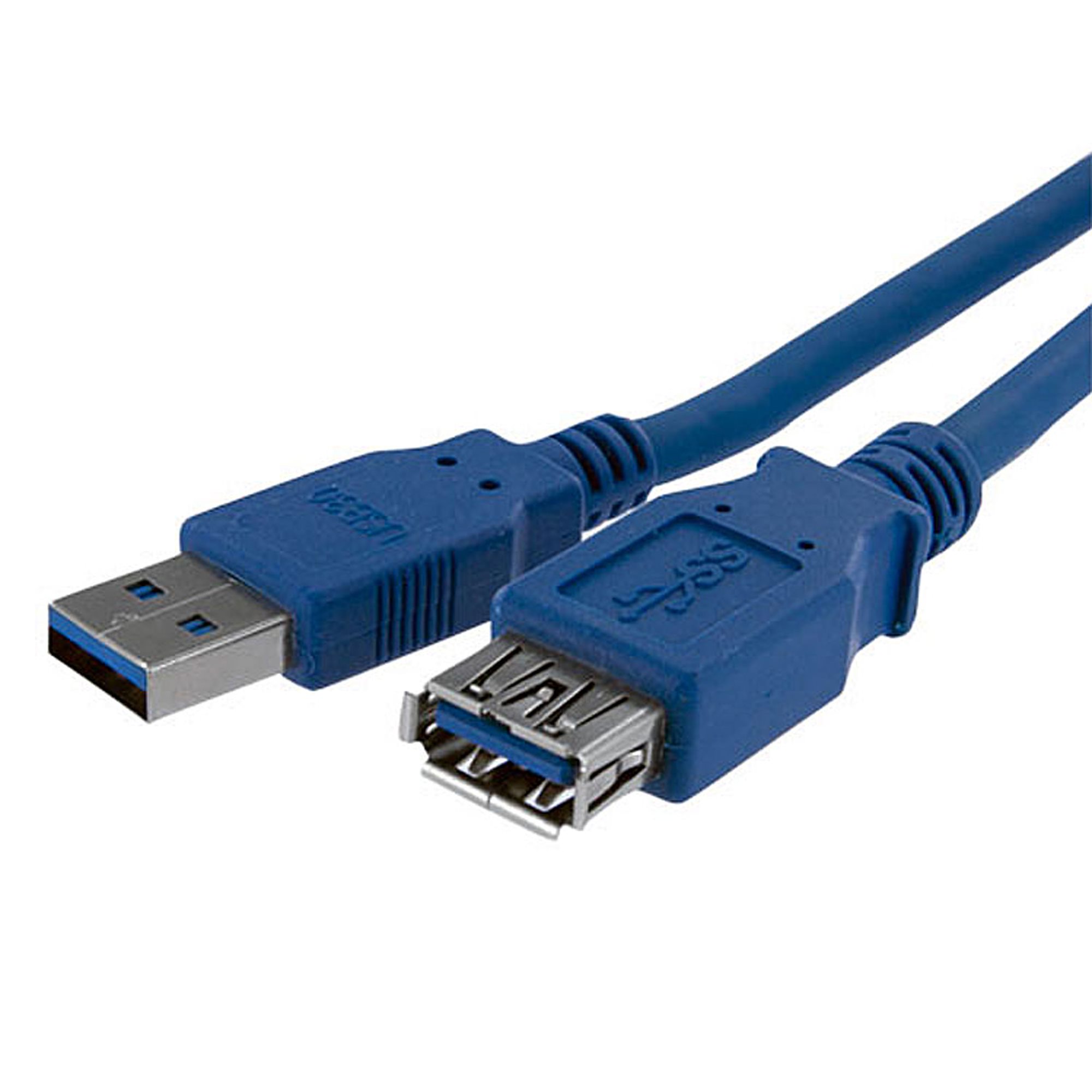 USB 3.0 延長ケーブル／1m／ブルー／SuperSpeed 5Gbps／Type-A to Type