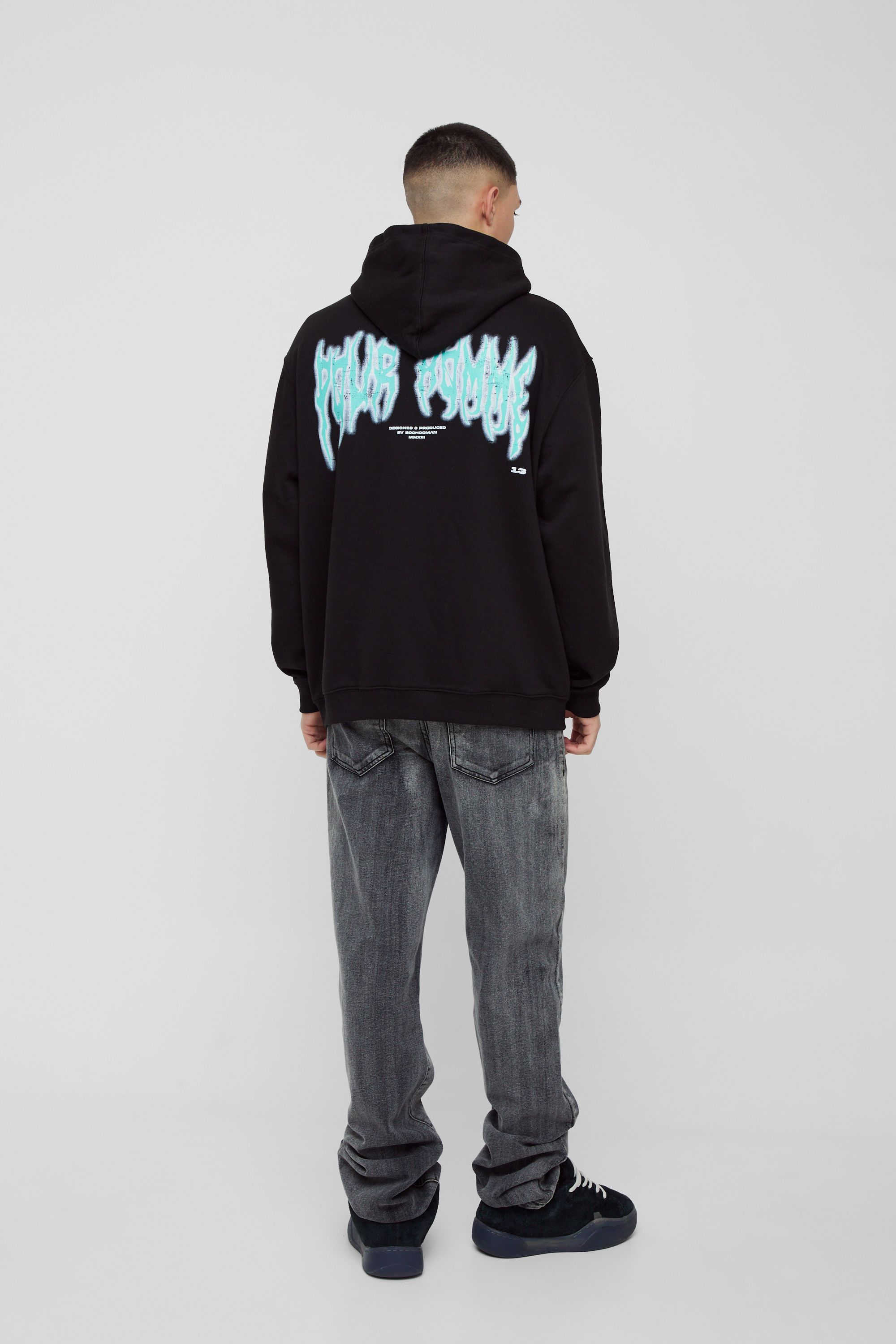 Hoodies & Sweatshirts | Oversized Angel Graphic Hoodie | boohooMAN