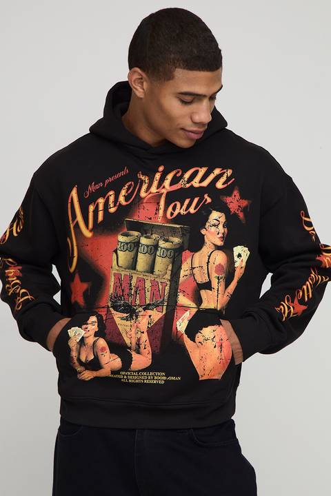Men's Graphic Hoodies & Sweatshirts | boohoo USA