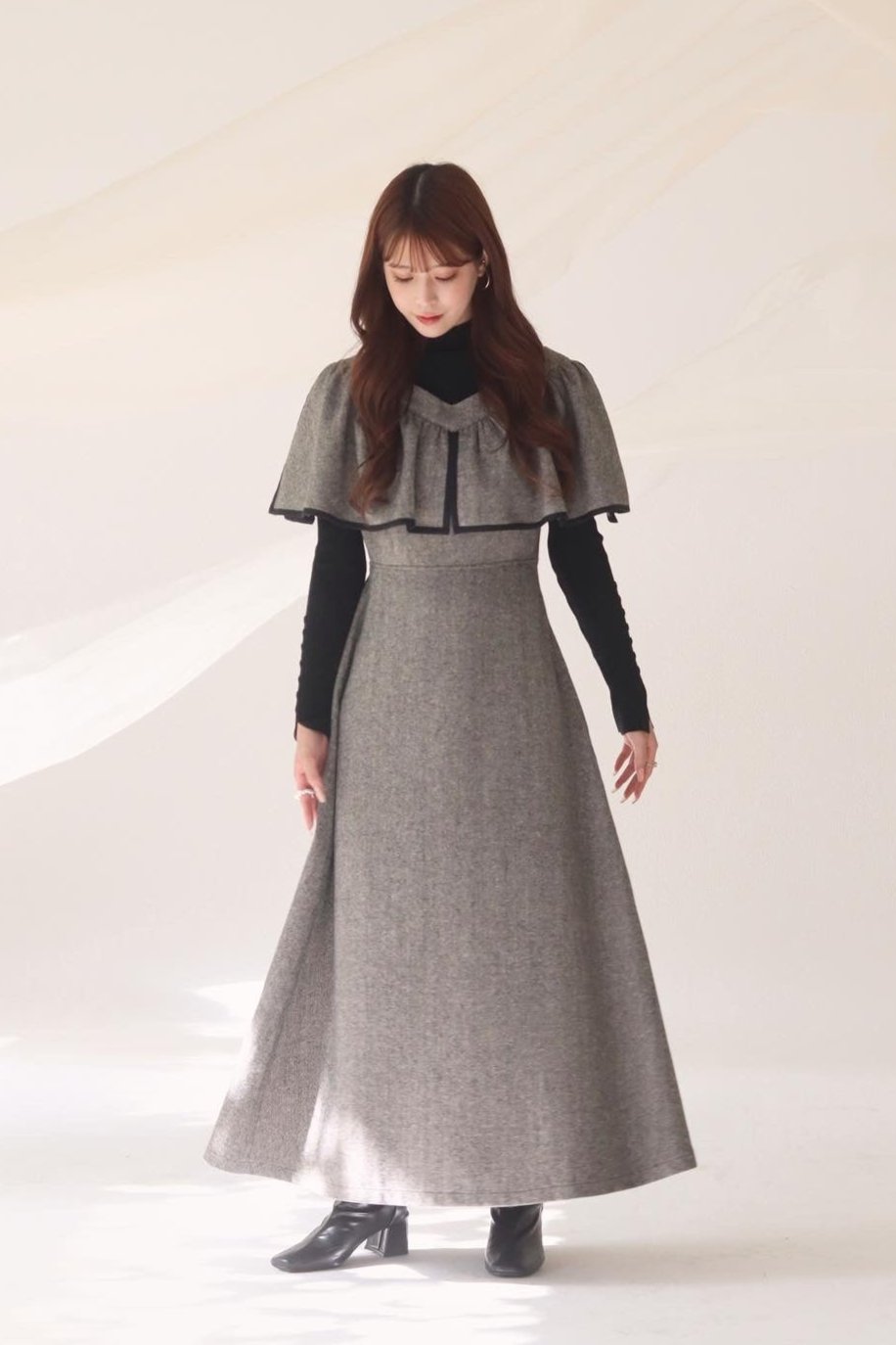 ヘリンボーンワンピース｜MELLOWNEON (メロウネオン) 公式サイト