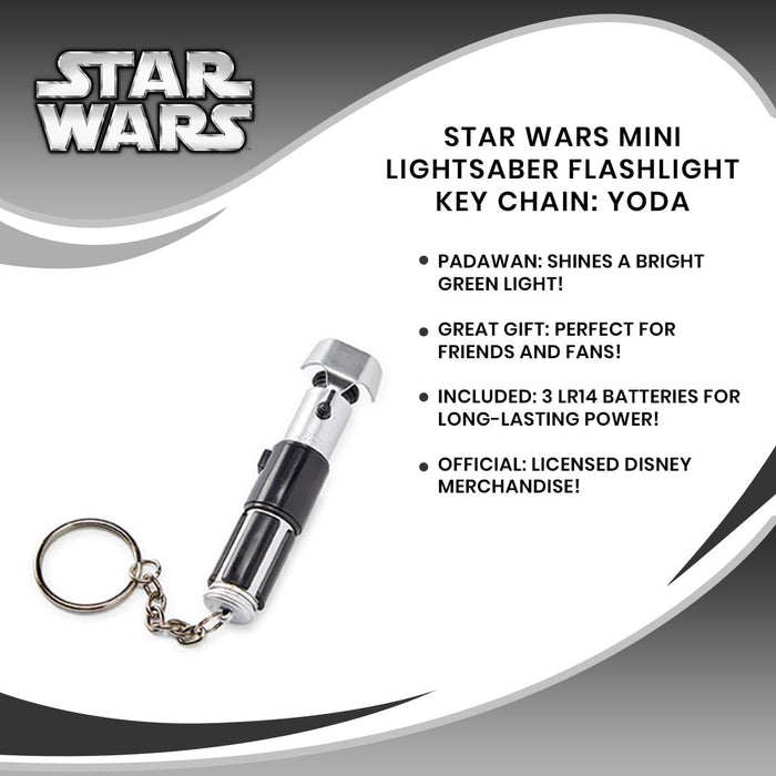 Star War Mini Lightsaber Flashlight Key Chain: Yoda | Free
