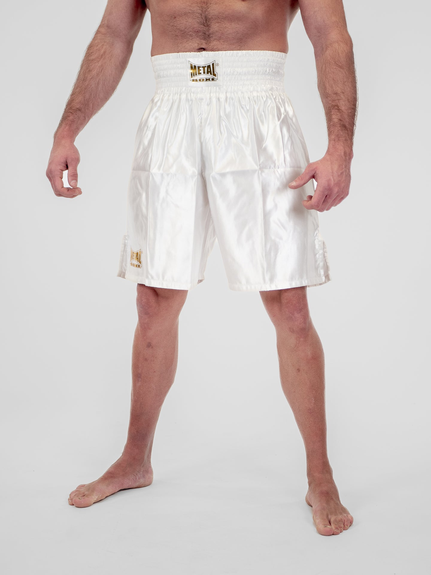 PRO LINE BOXING SHORTS WHITE GOLD