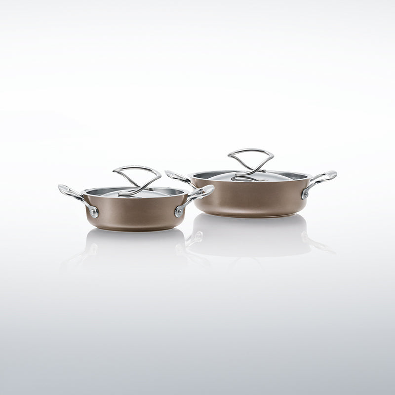 マイヤー サーキュロン 2ピースセット(両手鍋 16cm / 20cm) シャンパン