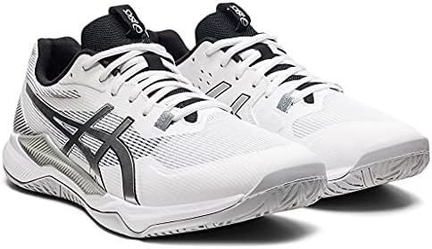 ASICS Tênis esportivo masculino Gel-Tactic Indoor, Branco/prata