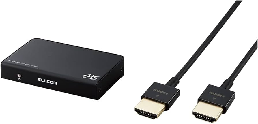 Amazon | 【+HDMIケーブルセット】 エレコム HDMI分配器 4K 60Hz