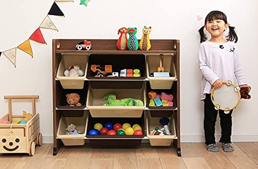 Amazon.co.jp: おもちゃ 収納 ラック 棚 収納 天板付き 幅86 トイ