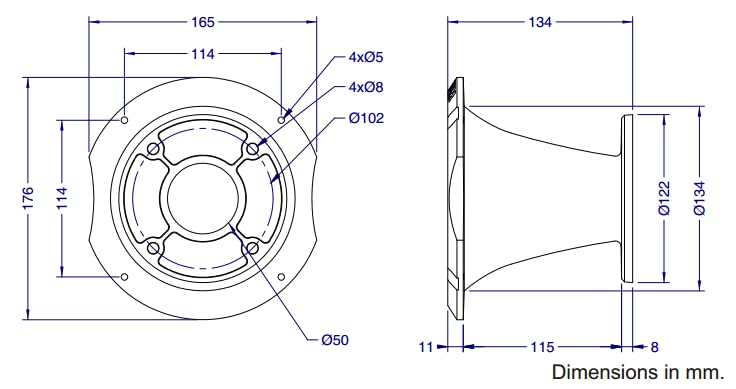 Amazon | 2個セット JBL アルミホーン 2インチ 黒 HL14-50 TRIO カー