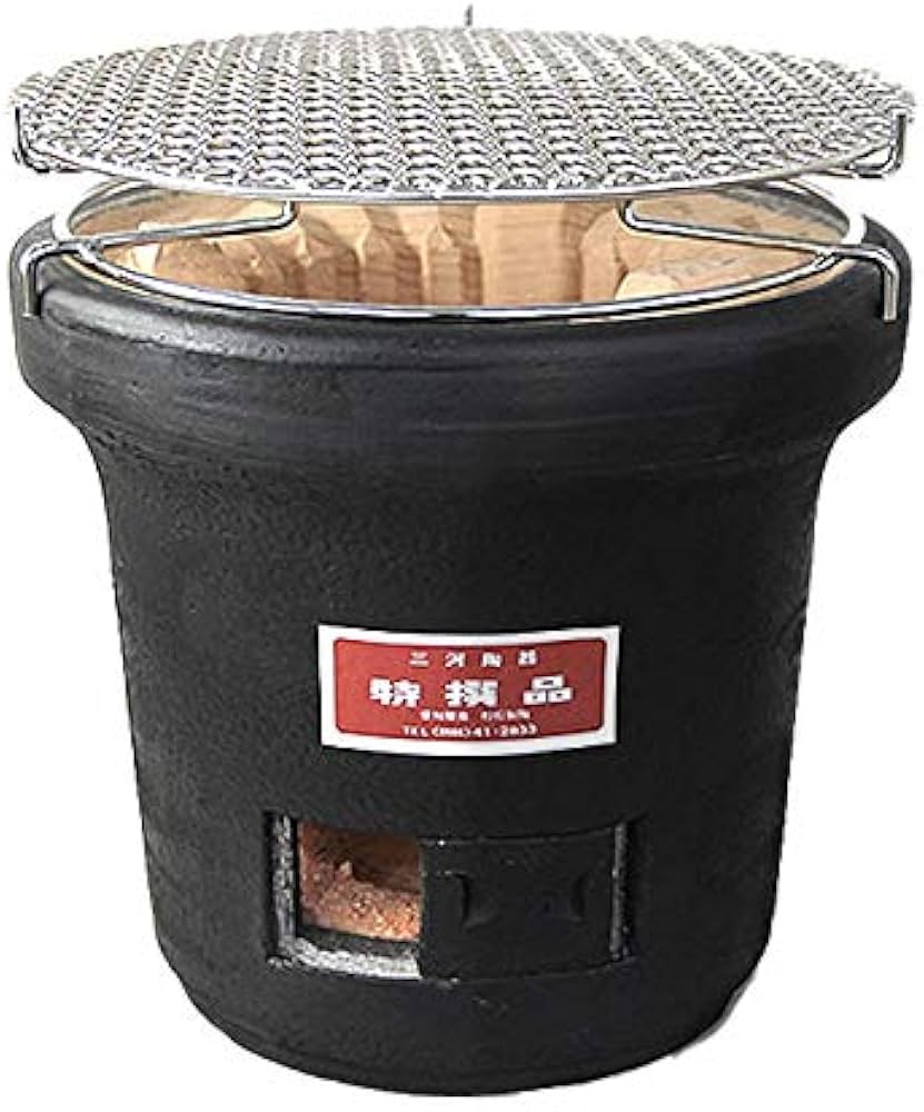 Amazon.co.jp: 杉松製陶 三河黒七輪 極太ステンレス網 高さ調整台