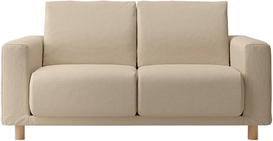 Amazon｜無印良品 カバー 杢ベージュ 綿帆布 ソファ本体 2シーター