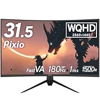 Amazon.co.jp: Pixio PXC328 ゲーミングモニター 31.5インチ 180Hz