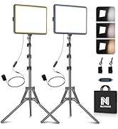 Amazon | NiceVeedi 撮影用ライト 2パックLEDビデオライト 36W二色