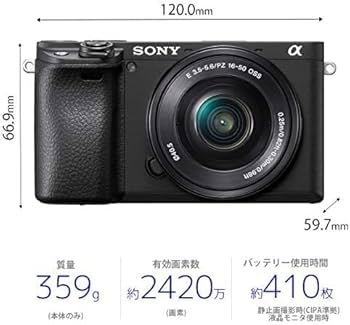 Amazon.com: Sony ILCE-6400Y B Alpha a6400 Mirrorless Camera Double