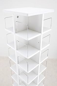 Amazon.co.jp: 大容量回転式マルチタワーラックCD・DVD収納 ホワイト