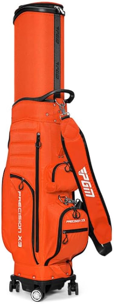 Amazon | ゴルフ 4輪キャスターブレーキ付きポータブルゴルフバッグ