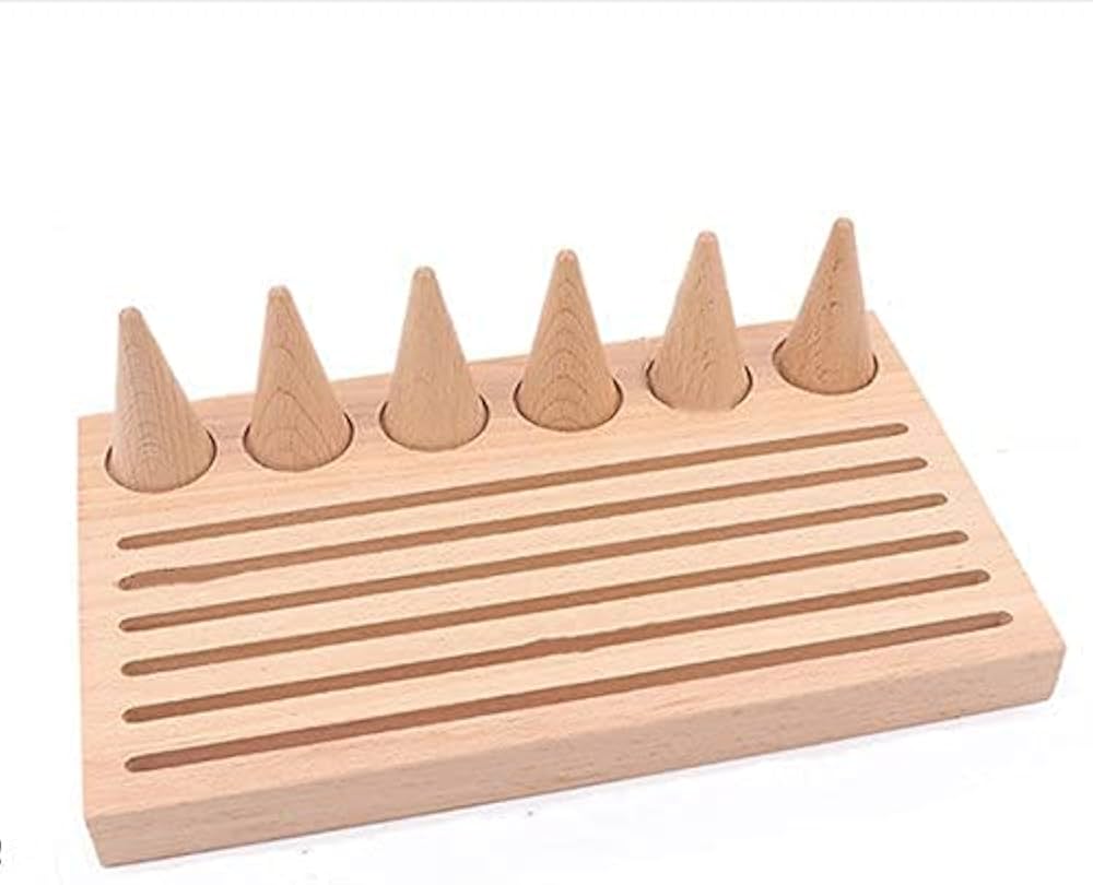 Amazon｜展示 装飾 指輪用リングスタンド 木製 指輪スタンド 円錐