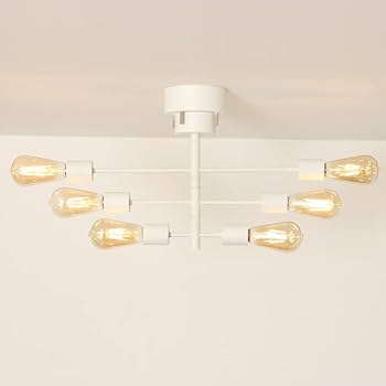 Amazon.co.jp : Hzfluo シャンデリア シーリングライト 6灯 E26