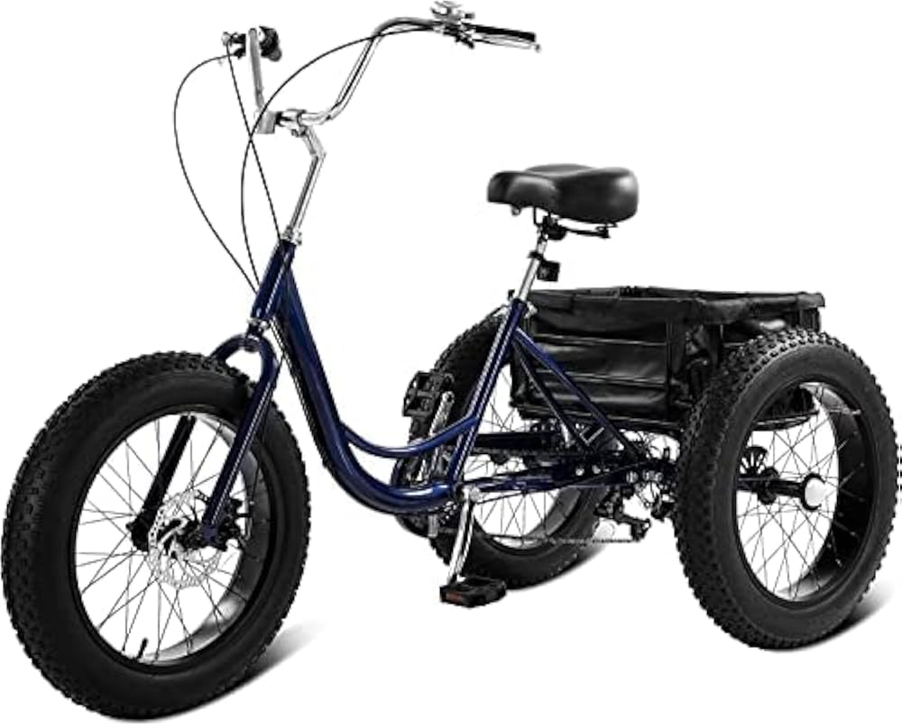 Amazon | GWINDI 20インチ x 4インチ ファットタイヤ 3輪バイク 大人用