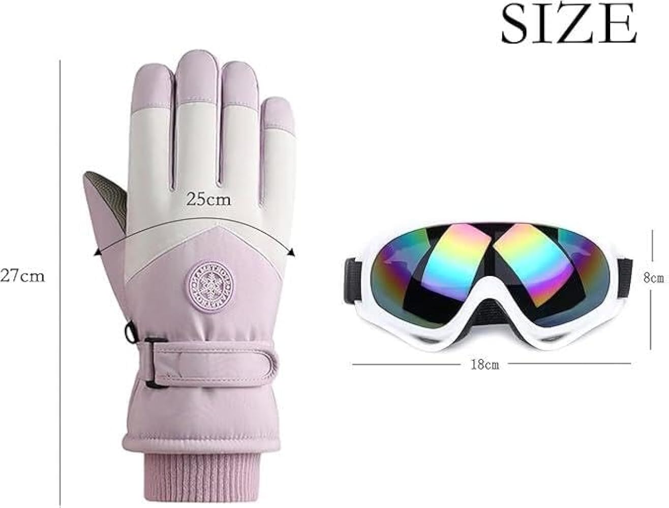 Amazon | [次世代製作所] 2点セット スキー手袋 ゴーグル セット 防寒