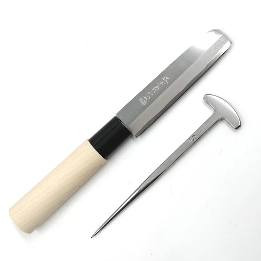 Amazon | 江戸菊水 名古屋型うなぎ裂き 磨き 丸型 105㎜ + 目打ち 蒲鉾