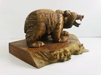 Amazon.co.jp: 北海道民芸品 四代目 忠行 『 木名 槐 』 一刀彫り 銘木