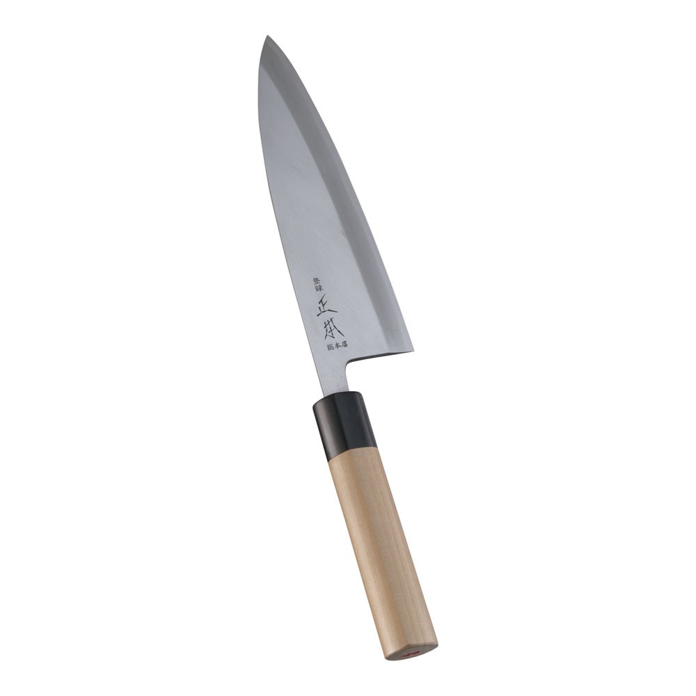 Amazon｜正本総本店 本霞・玉白鋼 出刃庖丁 19.5cm 刀身:玉白鋼、柄:水