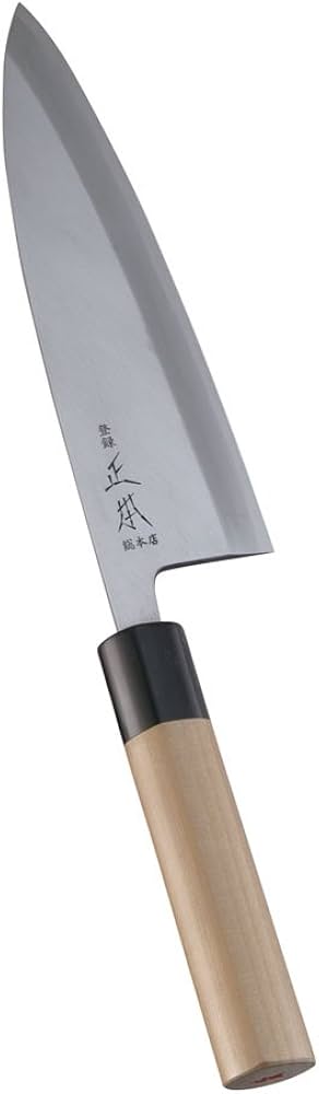 Amazon｜正本総本店 本霞・玉白鋼 出刃庖丁 19.5cm 刀身:玉白鋼、柄:水