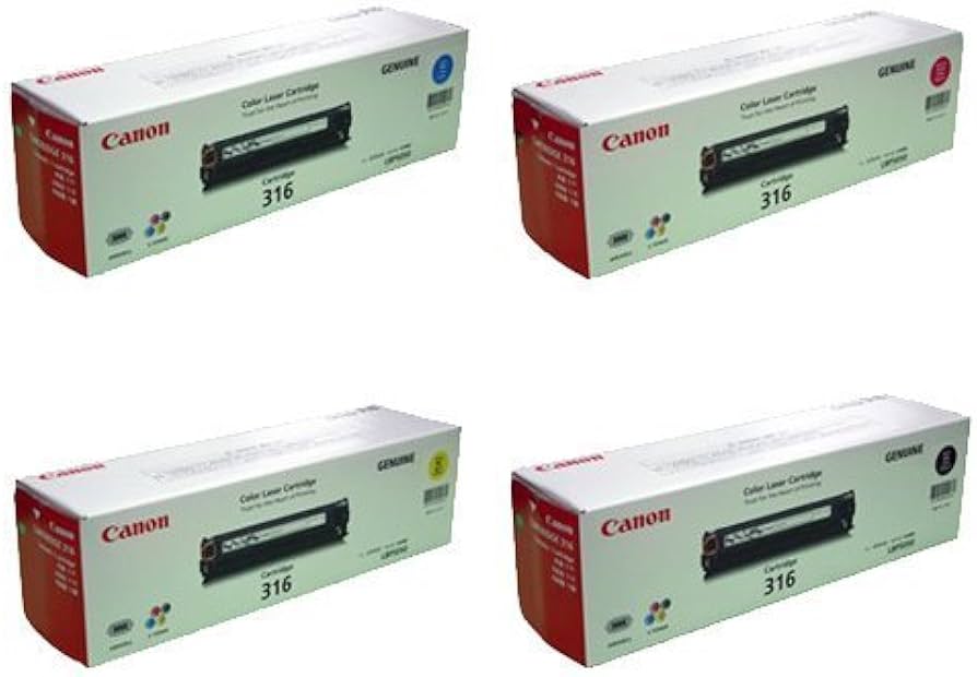 Amazon.co.jp: キヤノン トナーカートリッジ 316 4色1組 (C/M/Y/BK