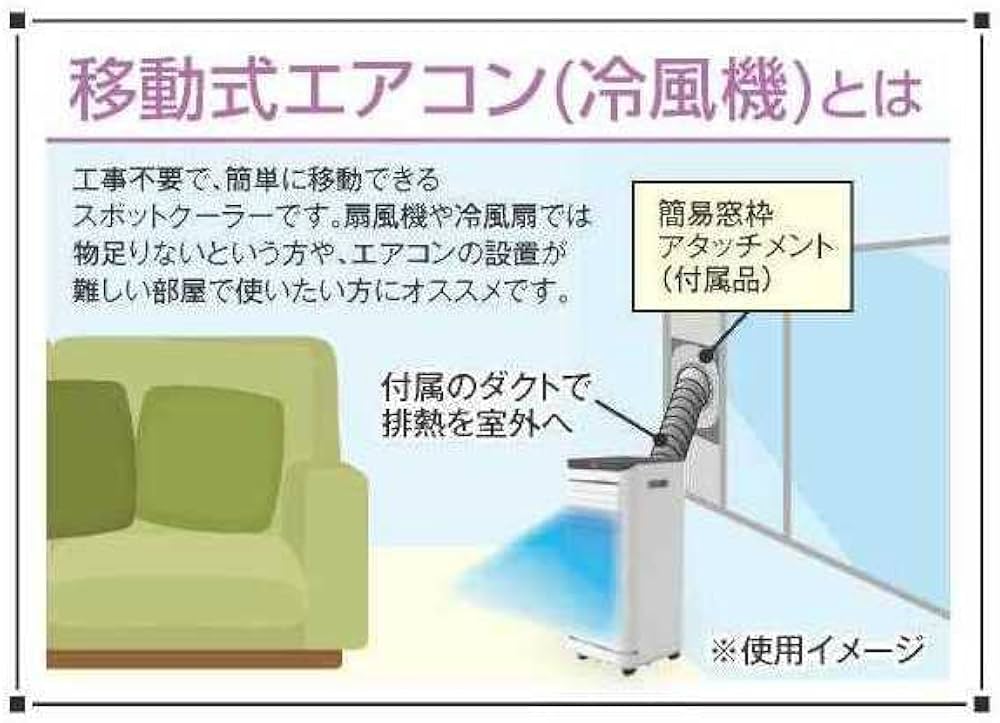 Amazon.co.jp: エスケイジャパン 移動式エアコン 冷風機 衣類乾燥除湿